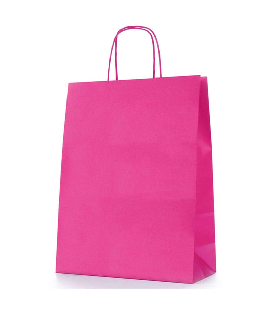 Busta Buste Regalo 6 Pezzi Shoppers Cc.3985 Carta Fucsia 36x21x11cm Sacchetto         