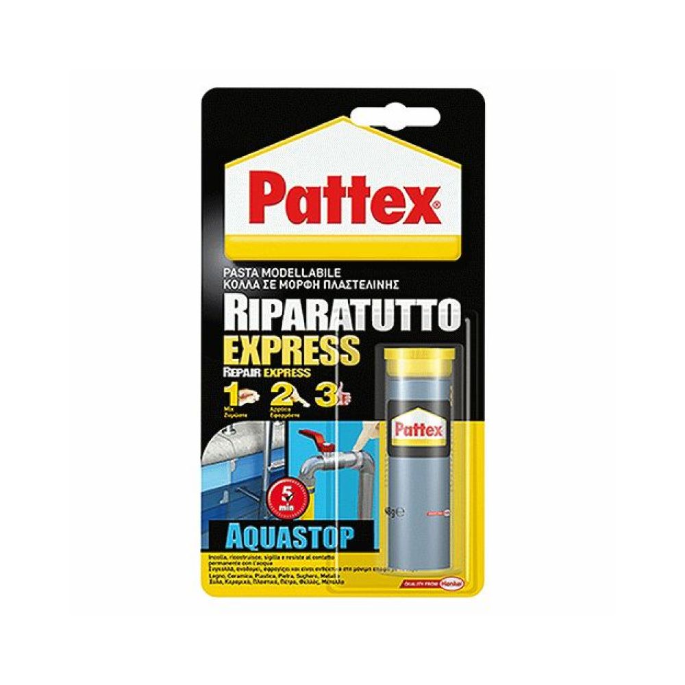 Adesivo epossidico 'Riparatutto Express Acquastop' Pattex 48 gr