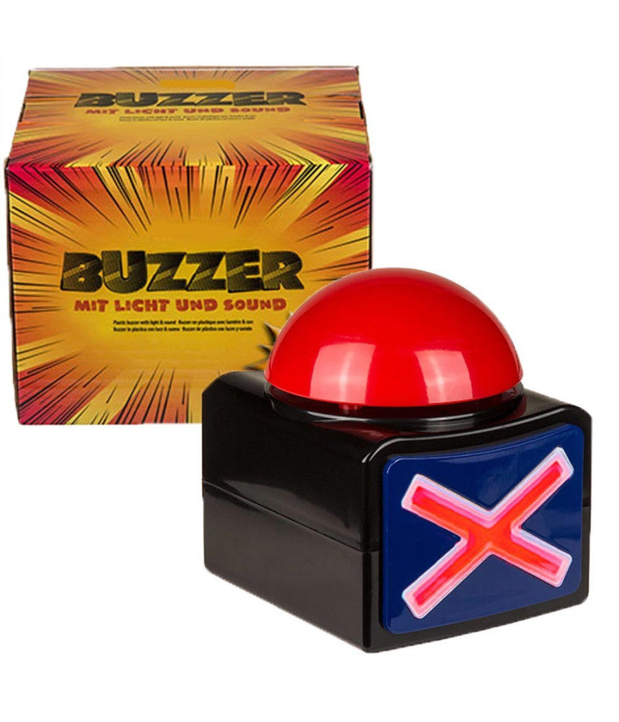 Buzzer In Plastica Con Luce Led Effetti Sonori Altoparlante Quiz Show Gioco Tv         