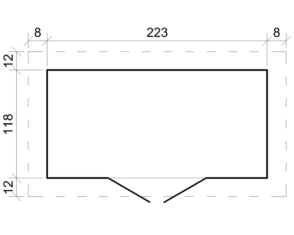 TIMBELA M310F Casetta da Giardino in Legno per esterni con porta con serratura di alta qualità - 239x144x200 cm/2.6m2 