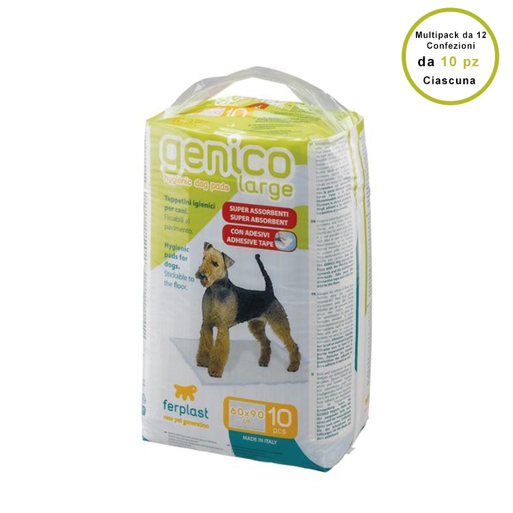 Multipack da 12 confezioni di ferplast tappetini igienici assorbenti per cani 60 x 90 cm x 10 pz