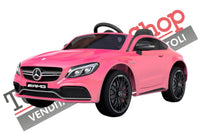 Auto Macchina Elettrica per Bambini Mercedes C63 AMG 12V colore Rosa