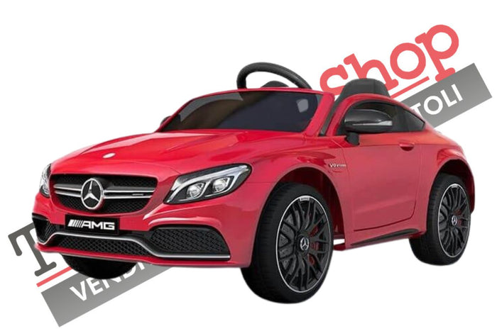 Auto Macchina Elettrica per Bambini Mercedes C63 AMG 12V -Rosso