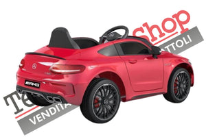 Auto Macchina Elettrica per Bambini Mercedes C63 AMG 12V colore Rosso