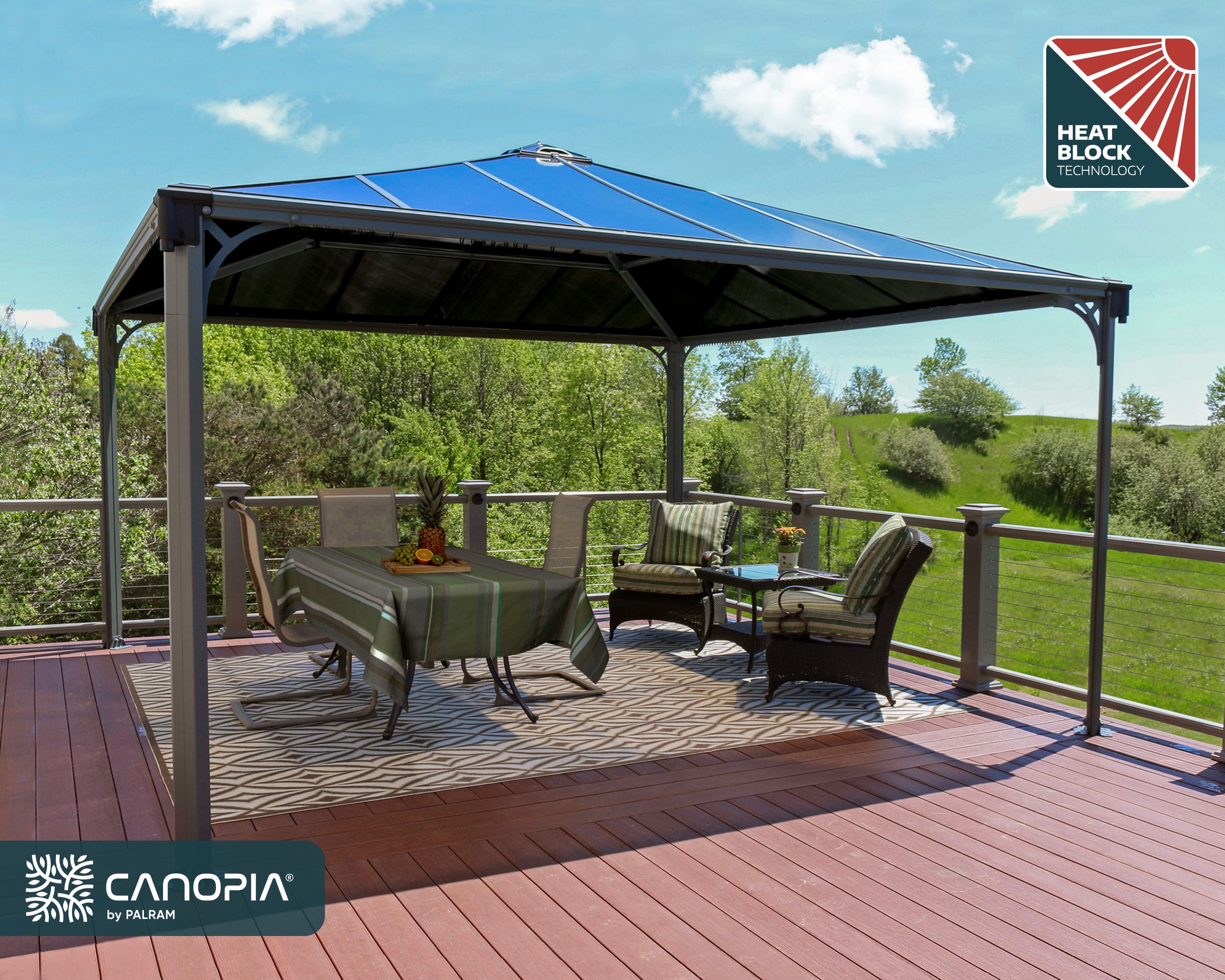 Canopia Palermo Gazebo in Alluminio 4.3X4.3 m