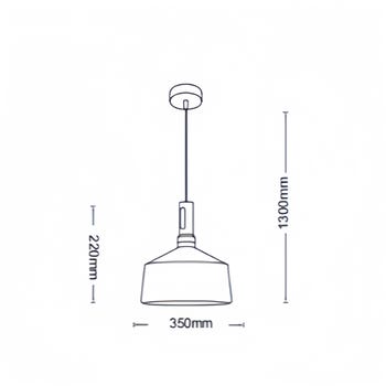 Lampadario Portalampada a Sospensione Attacco E27 Design Nordico IP20 Da Interni bianco