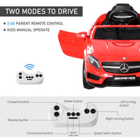 Macchina Elettrica per Bambini 6V con Licenza Mercedes GLA AMG Rossa