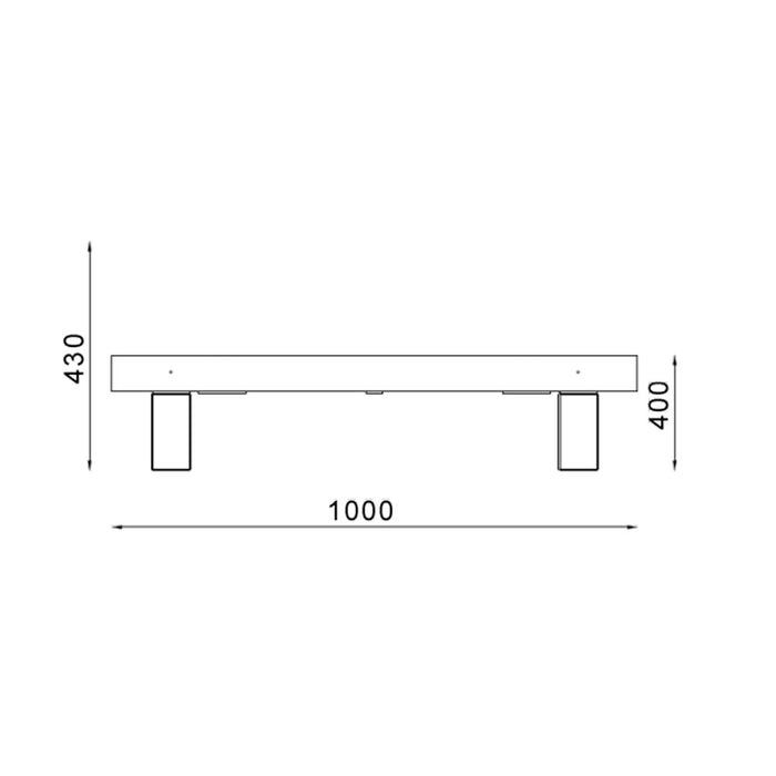 Panca da giardino modello milano in acciaio lunghezza 100 cm