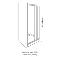 Negrari porta doccia a soffietto in pvc con guide estensibili ed aperture reversibili *** misure 92-116 cm, confezione 1