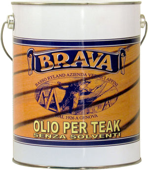 Olio per teak senza solventi litri 4 brava