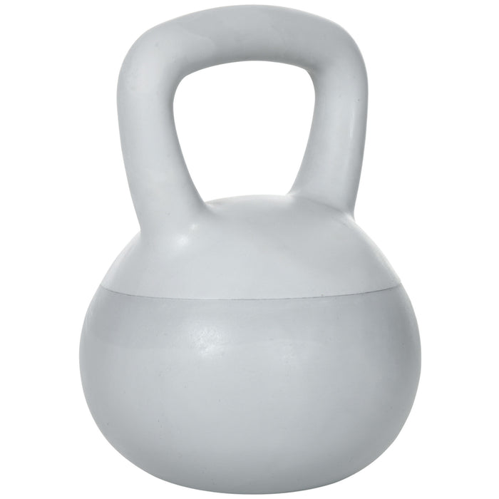 Kettlebell per Allenamento 4 Kg in PVC e Sabbia Metallica Grigio