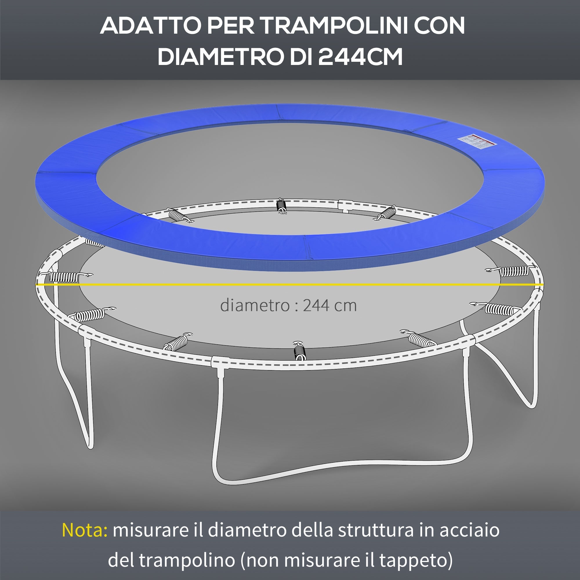 Bordo di protezione per trampolino Ø305 cm  Blu