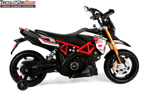 Moto Elettrica per Bambini Aprilia Racing Dorsoduro 12V Ruote in EVA-Rosso