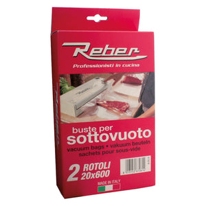 cf sacchetti a rotoli per sottovuoto n. 2 rotoli cm 30 x 6 mt 801502nlm