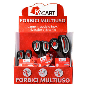 cf espositore forbici multiuso 'kasart' 18 pezzi 8025048nlm