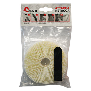 nastro attacca stacca per zanzariere mm 10 x 6,6 mt - colore bianco codice 3143500 3143500nlm