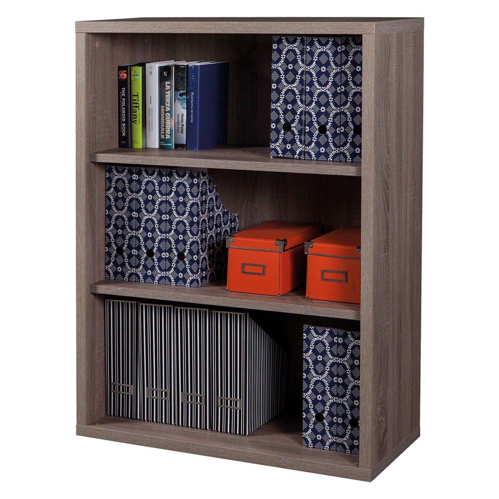 libreria linea 'egaleo' 6 ripiani cm.35 x 81 x h.217,2 cemento cod:ferx.7950134nlm