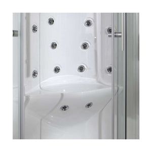 Cabina doccia multifunzione idromassaggio e bagno turco 110x70 galassia plus destra