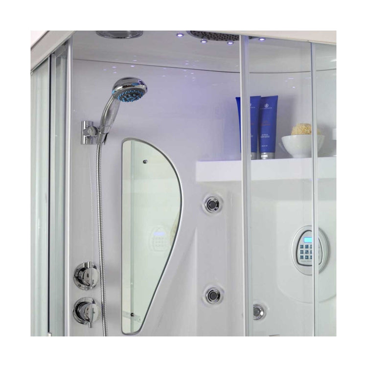 Cabina doccia multifunzione idromassaggio e bagno turco 110x70 galassia plus destra