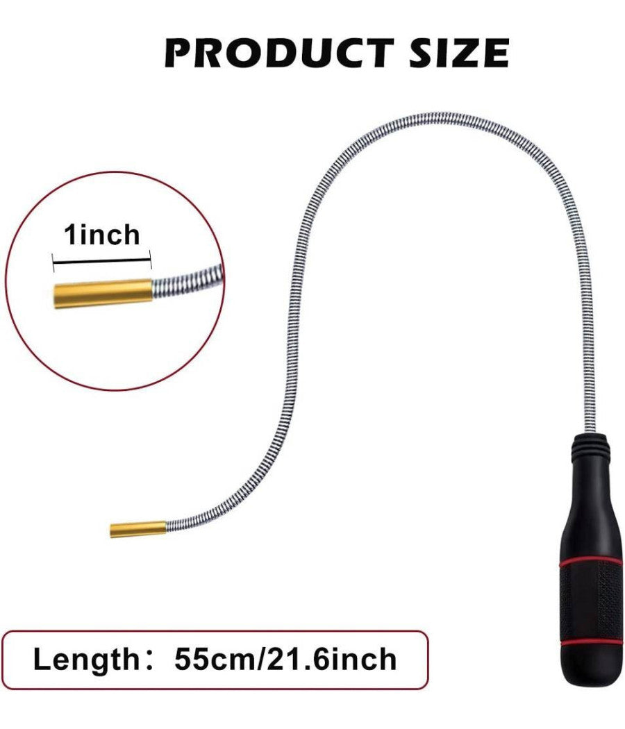 Calamita Flessibile Strumento Magnetico Raccogli Viti 54 Cm Raccogli Oggetti         