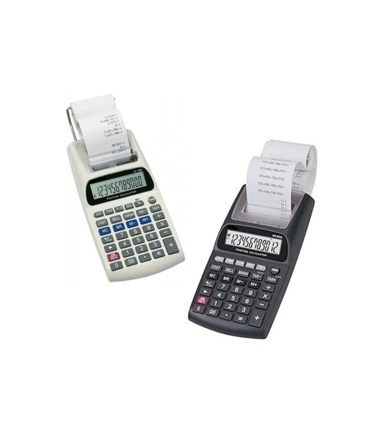 Calcolatrice Scrivente Con Display Lcd 12 Cifre Scontrino Stampato Non Fiscale         