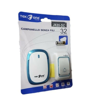 Campanello Wireless Senza Fili 32 Melodie Tekone Jk05-dc Casa Esterno Porta         