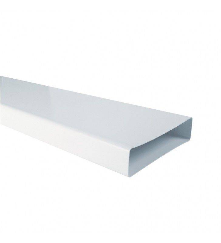 Canale piatto rettangolare 55x110x1000mm bianco per cappe cod 79169