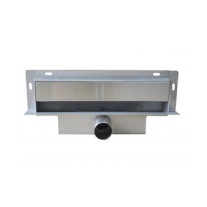 Canaletta doccia inox scarico a muro da 30 e 70cm, dimensioni 30cm