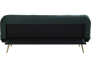 Divano Clic Clac 3 posti in velluto "James" - 180x83x75 cm colore Verde scuro