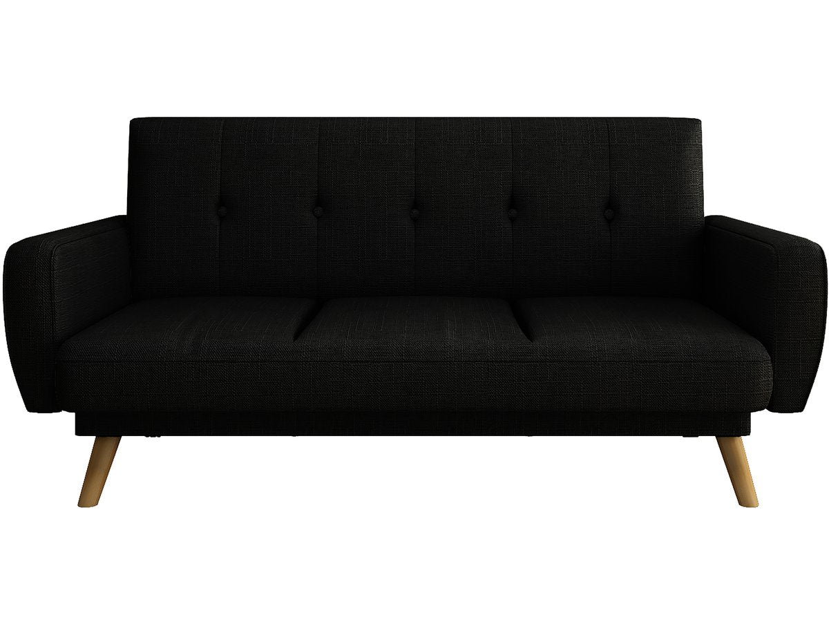 Divano letto 3 posti Ariana 212,5x84x81 cm colore Nero