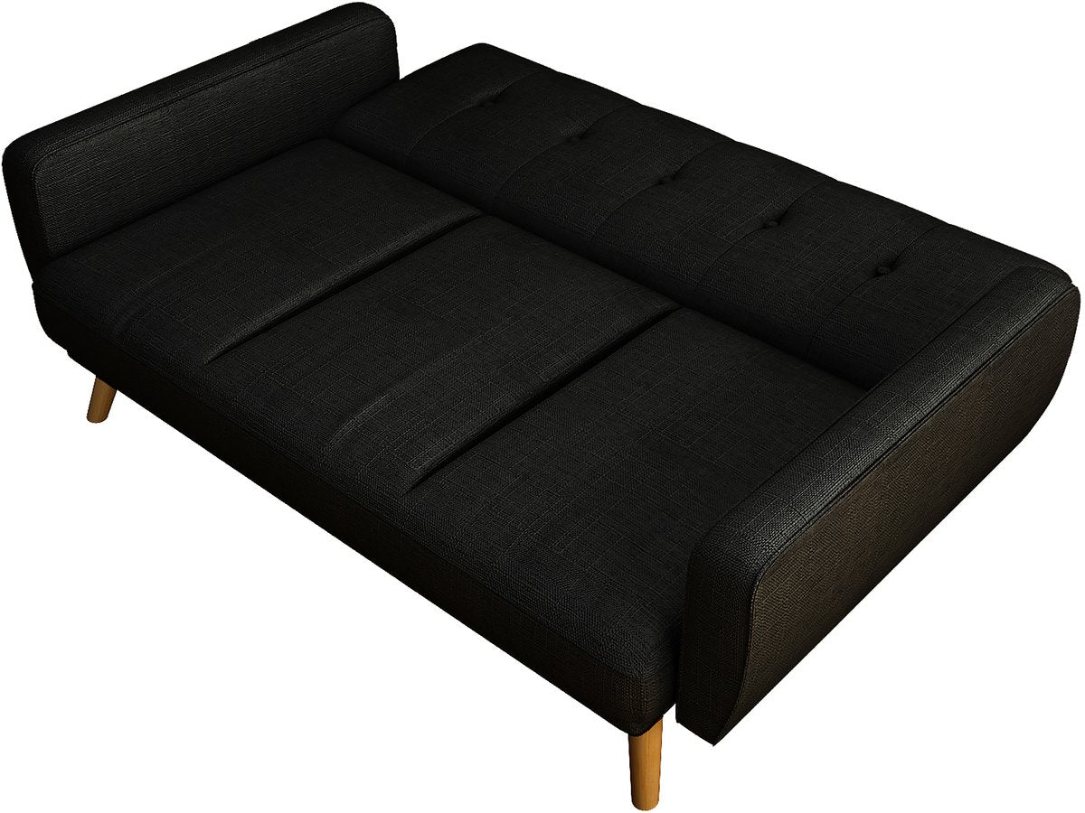 Divano letto 3 posti Ariana 212,5x84x81 cm colore Nero