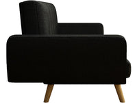 Divano letto 3 posti Ariana 212,5x84x81 cm colore Nero