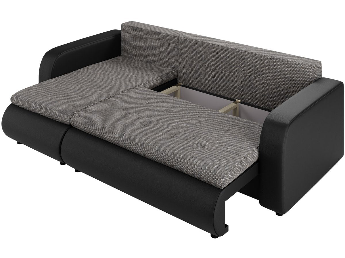 Divano angolare "Brooklyn" a sinistra - 246 x 150 x 82 cm - 3 Posti - Grigio Nero