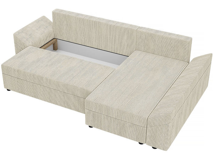 Divano angolare Dante L 248x139x80 cm Beige.