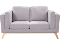 Divano 2 posti fisso Elizabeth 165x87x84 cm colore Grigio chiaro