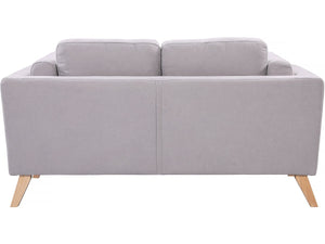 Divano 2 posti fisso Elizabeth 165x87x84 cm colore Grigio chiaro