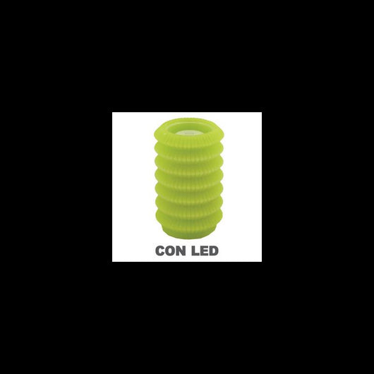 Candela led lanterna verde fontana cmø13,5h20