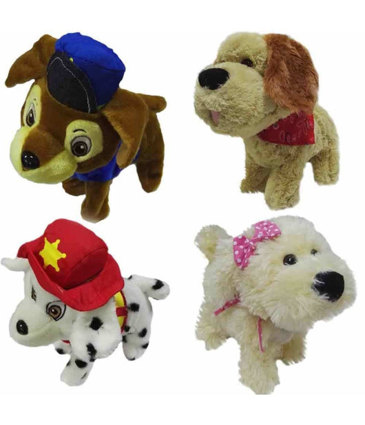 Cane Peluche Con Filo Guidato Per Bambini Cammina Scodinzola E Abbaia         