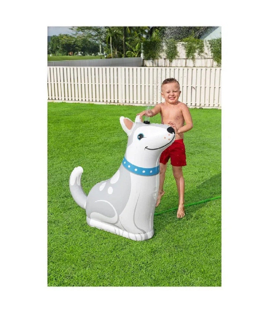 Cane Spruzza Acqua Irrigatore Gioco Gonfiabile Happy Husky 112x44x100 Cm 52570         