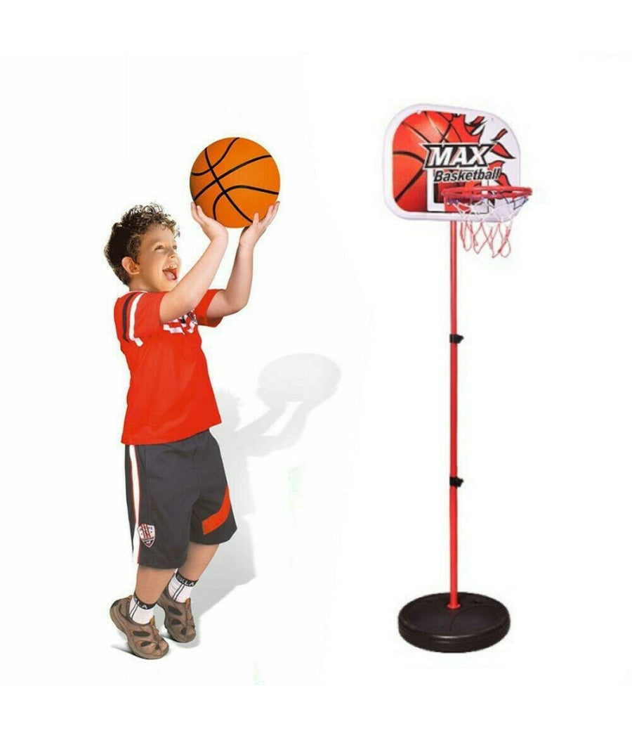 Canestro Basket Per Bambini Con Tabellone Altezza Regolabile 75 - 155 Cm + Palla         