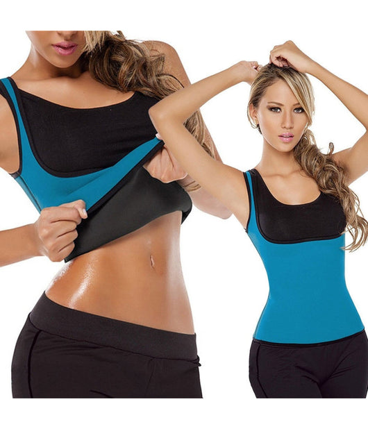 Canotta Snellente Donna Cami Hot Shapers Dimagrante Neotex Azzurra Per Fitness         