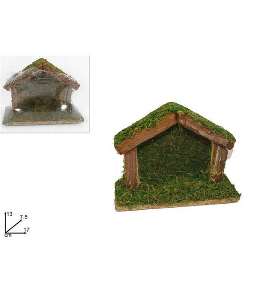 Capanna Vuota 17x13x7.5 Cm Muschio Presepe Addobbo Decorazione Natale Natalizio         