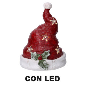 Cappello resina led rosso cm28x26h36,7