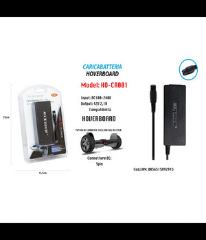 Caricabatteria Alimentatore Hoverboard Batteria Di Ricambio 42v 2,1a Maxtech Ho-ca001         