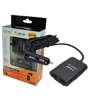 Caricabatteria Auto 4 Porte Usb Cavo Estensibile 36w Ricarica Veloce 8.4a C-9v44         