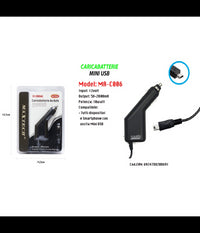 Caricabatteria Caricatore Usb Da Auto Ricarica Smartphone 5v-2000ma Maxtech Ma-c006         