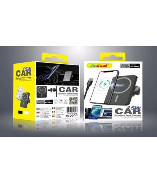 Caricabatterie Wireless Per Auto Magnetico 15w Ricarica Rapida Cellulare Q-pd21         