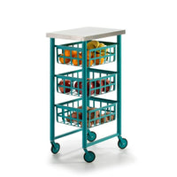 Carrello da cucina, Carrello salvaspazio FIFTY-FIFTY, struttura verde