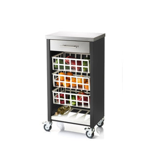 Carrello da cucina MOHER, colore grigio