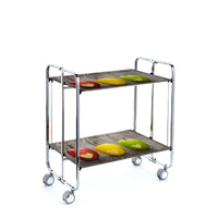 Carrello pieghevole da cucina BAUHAUS, 2 vassoi. Struttura cromata, Fantasia 8